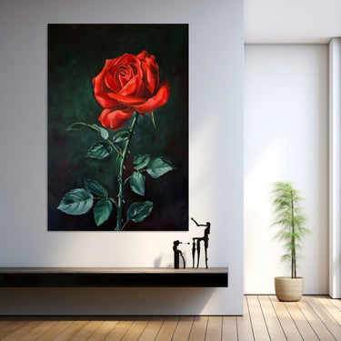Rose Acrylic Painting Canvas